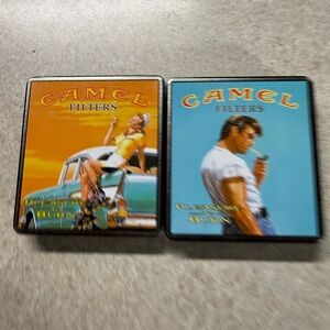 Camel Filters Retro Tin Set - Yellow and Blue